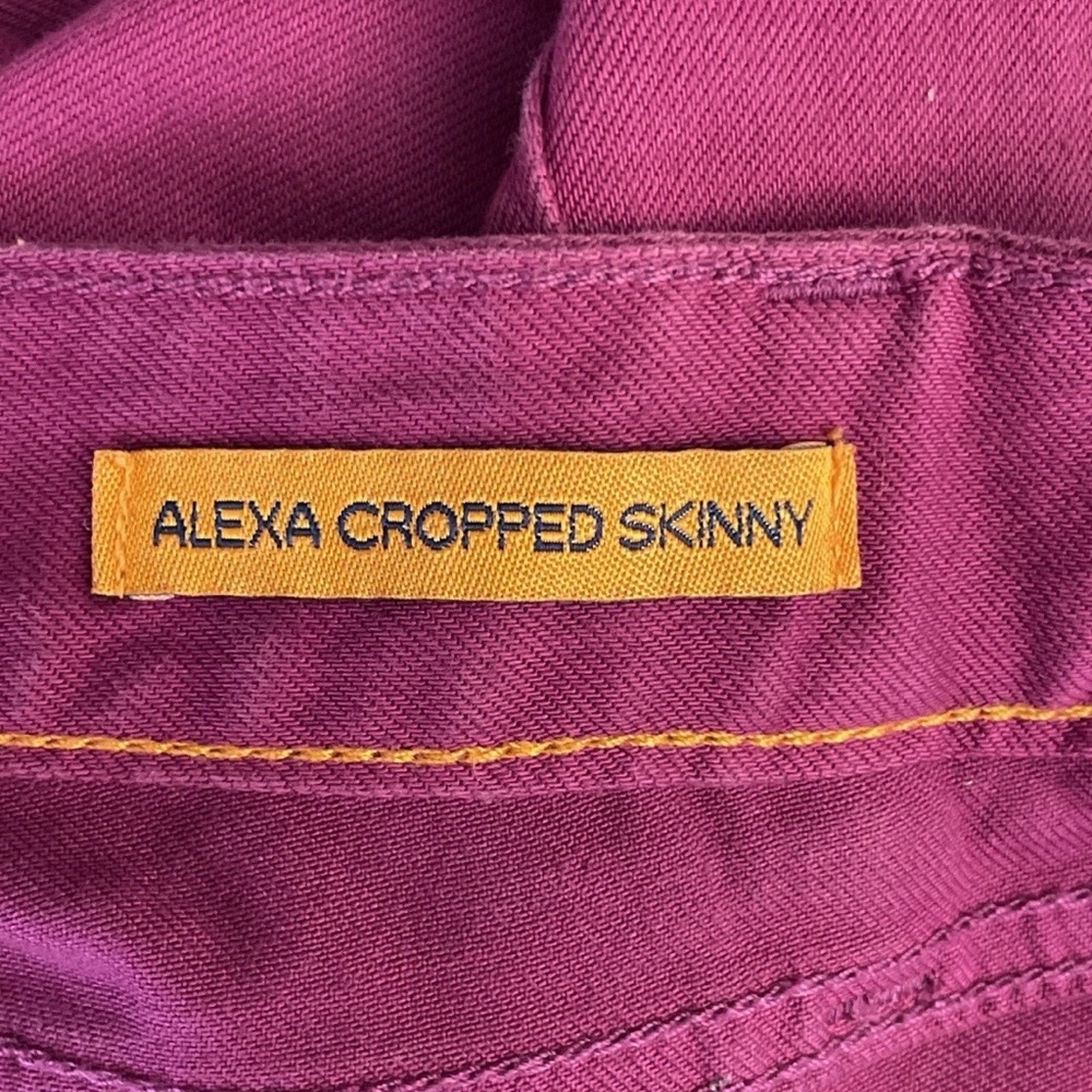 Tory Burch Women's Alexa Cropped Skinny Magenta 
5 Pockets Jeans Pants Size 31 - Picture 4 of 7